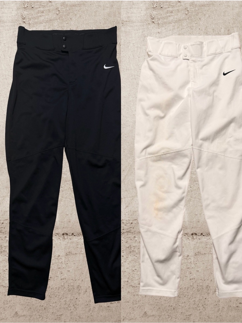 Nike Team Vapor Select Baseball Pants Black and White Bundle Size Medium Dri-FIT
